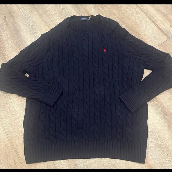 Polo Ralph Lauren Cable Knit Sweater Mens XLT - Picture 1 of 7